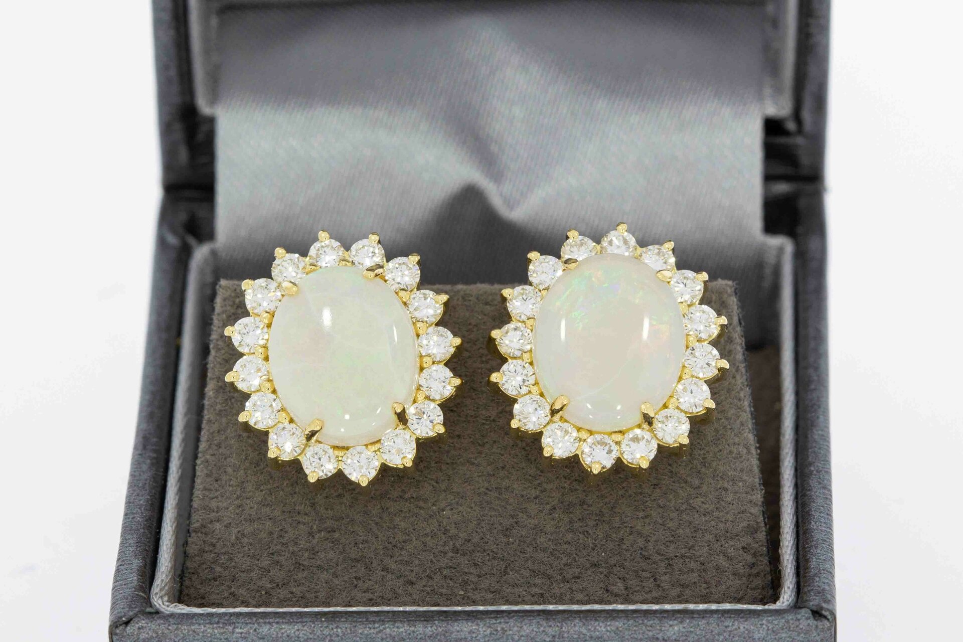 18 karaat Edelsteen oorbellen - 1,7 cm