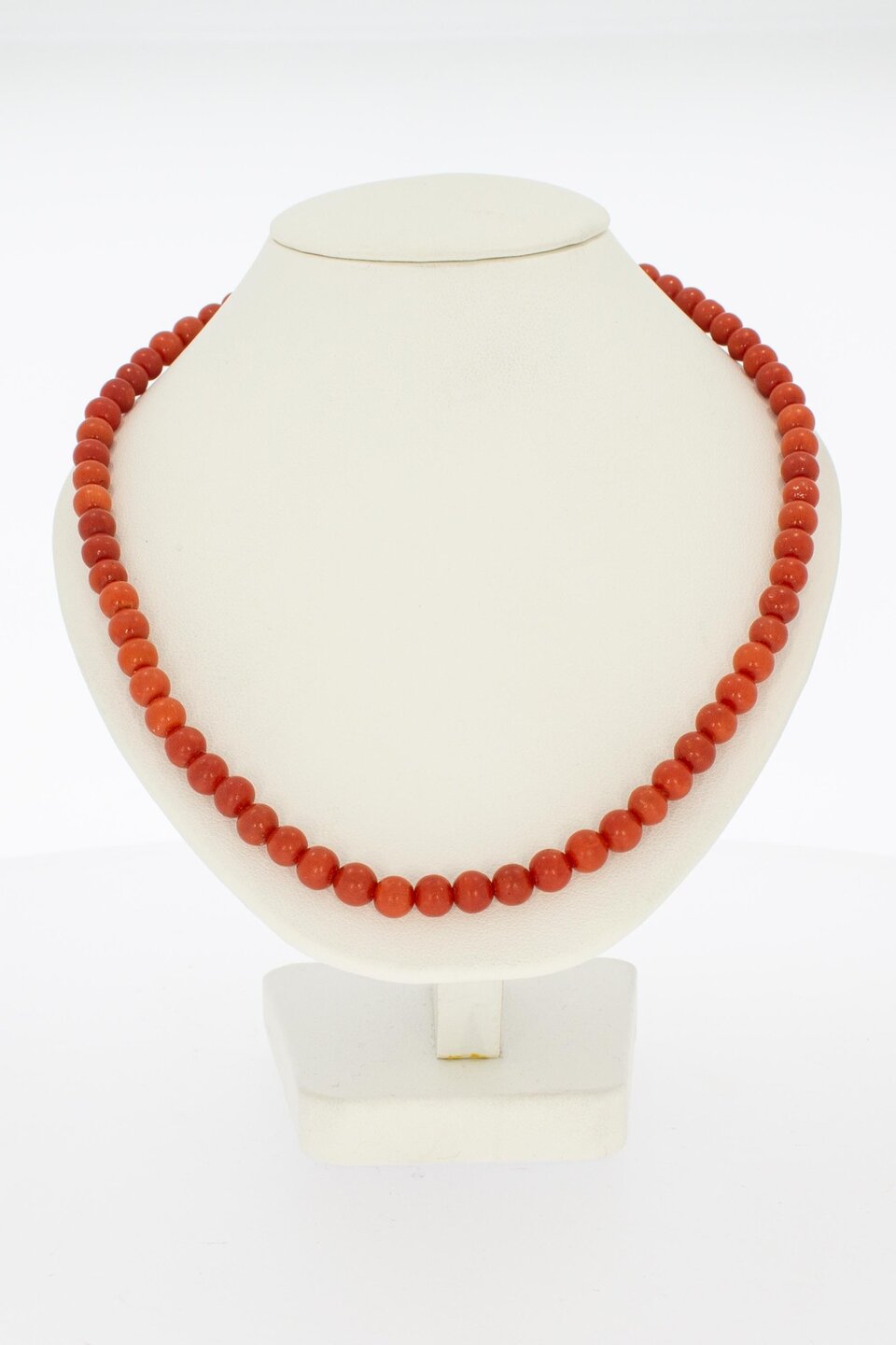 Bloedkoraal Collier 14 karaat goud - 39,5 cm