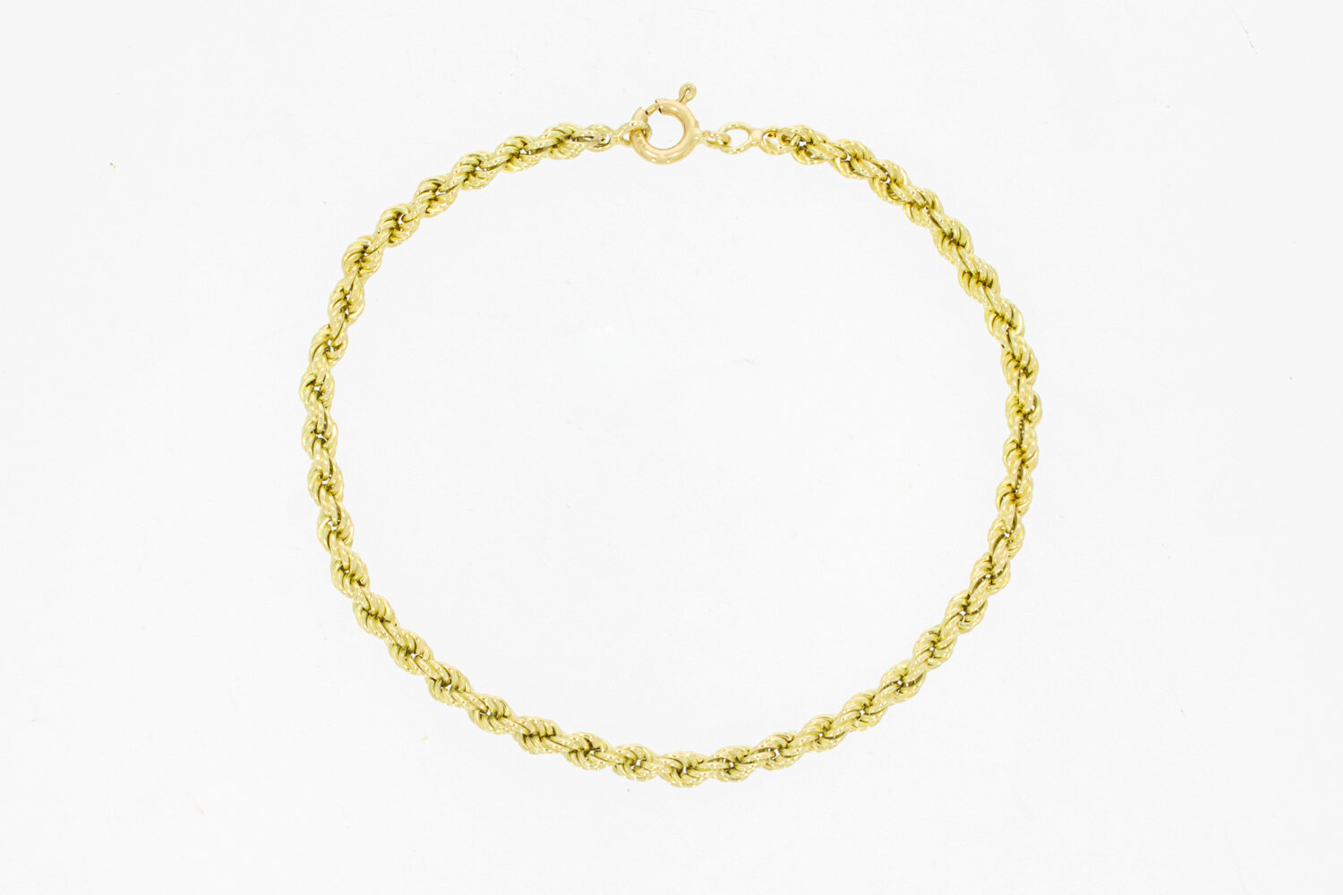 14 karaat goud Koord armband - 22,3 cm