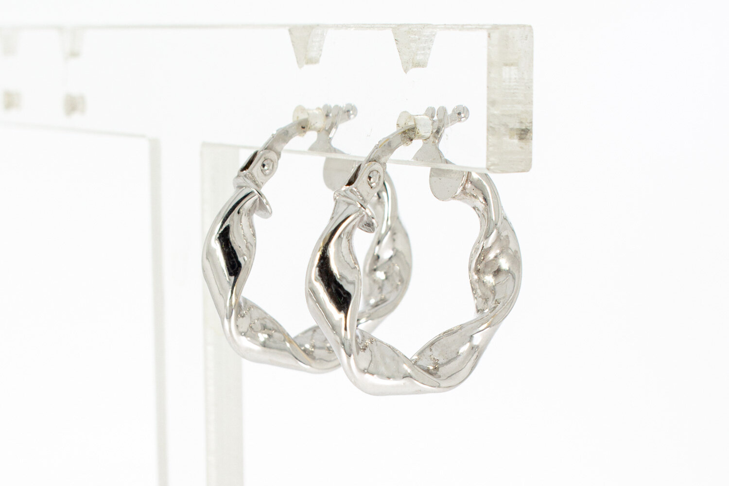 Witgouden 18 karaat Creolen - 1,8 cm