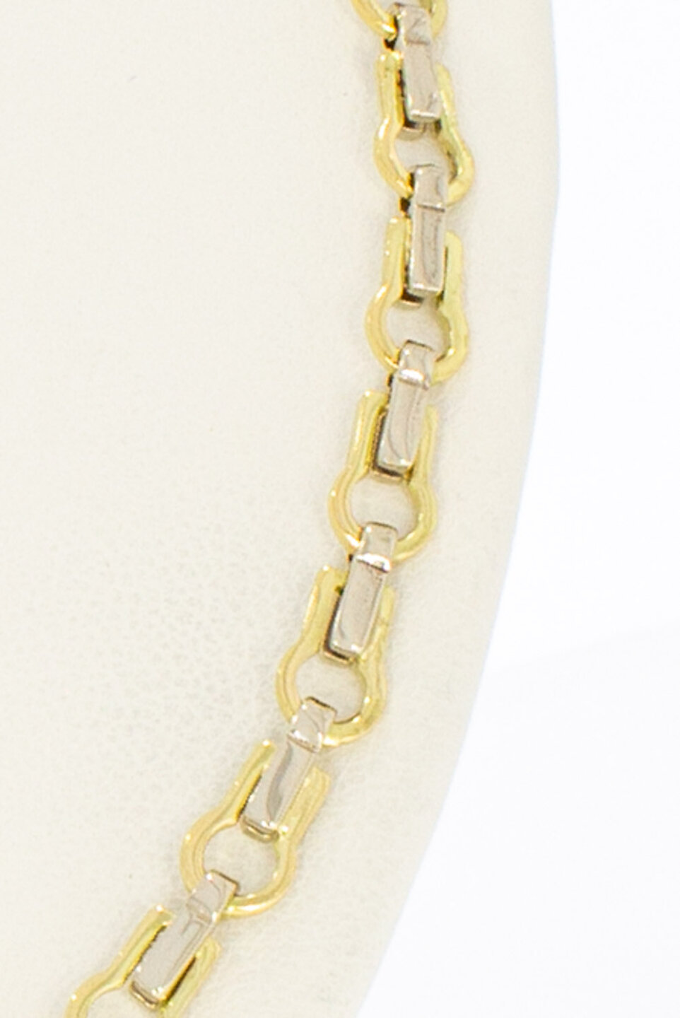 18 karaat gouden bicolor ketting - 50,5  cm
