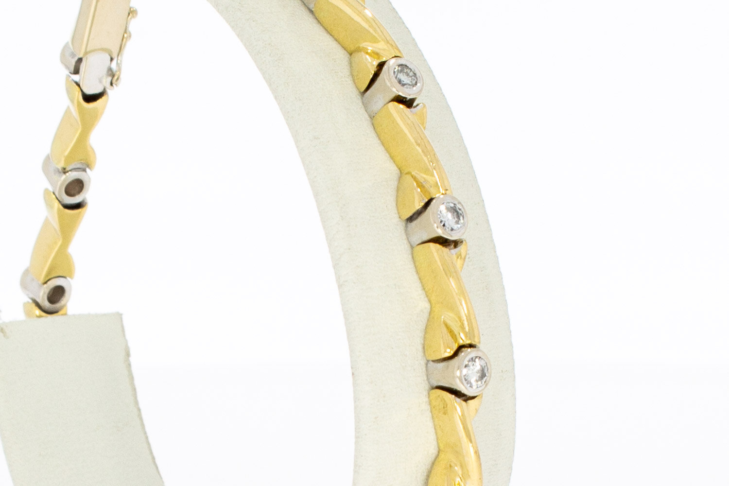 Diamant armband 18 karaat goud - 19,7 cm