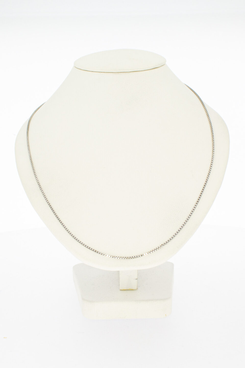 Venetiaanse witgouden ketting 18 karaat - 75,8 cm