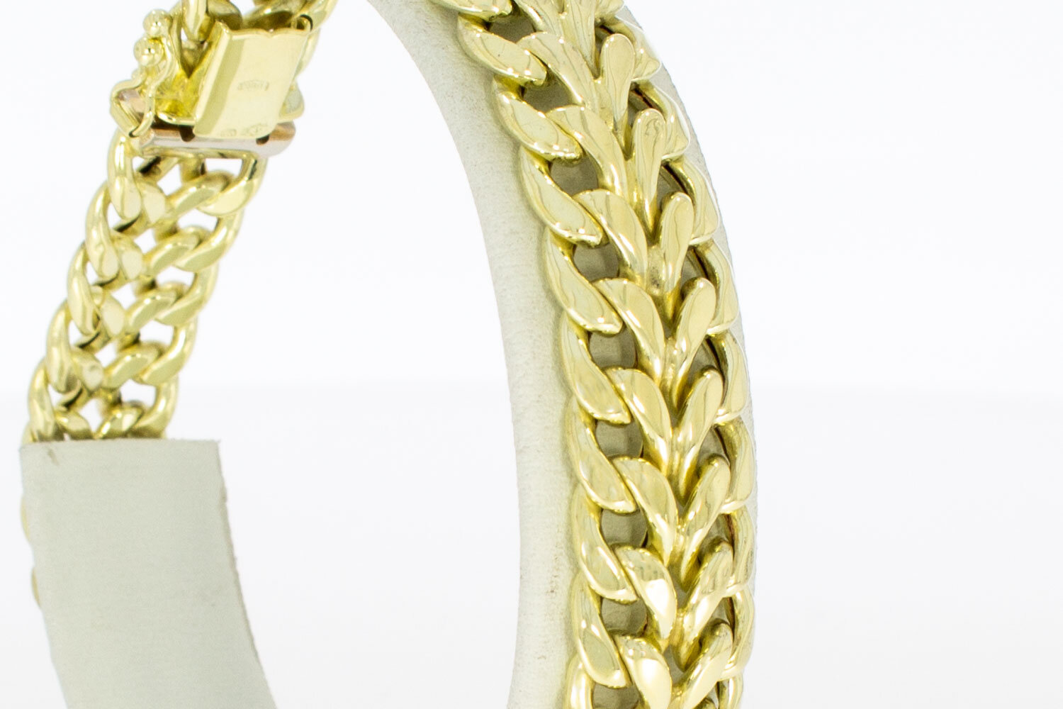 14 karaat gevlochten armband - 20,5 cm
