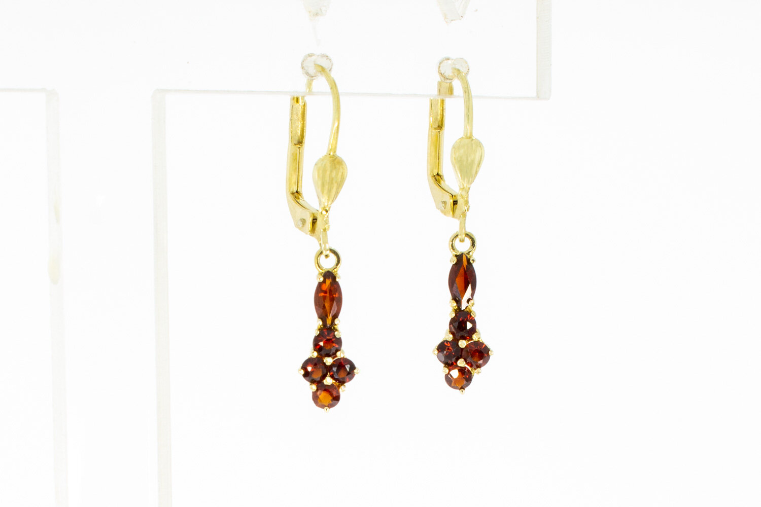 Vintage granaat hangers 14 karaat - 3 cm