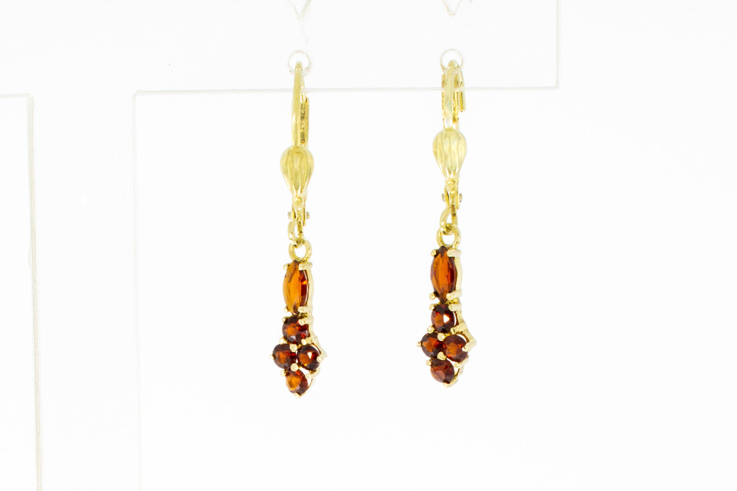 Vintage granaat hangers 14 karaat - 3 cm