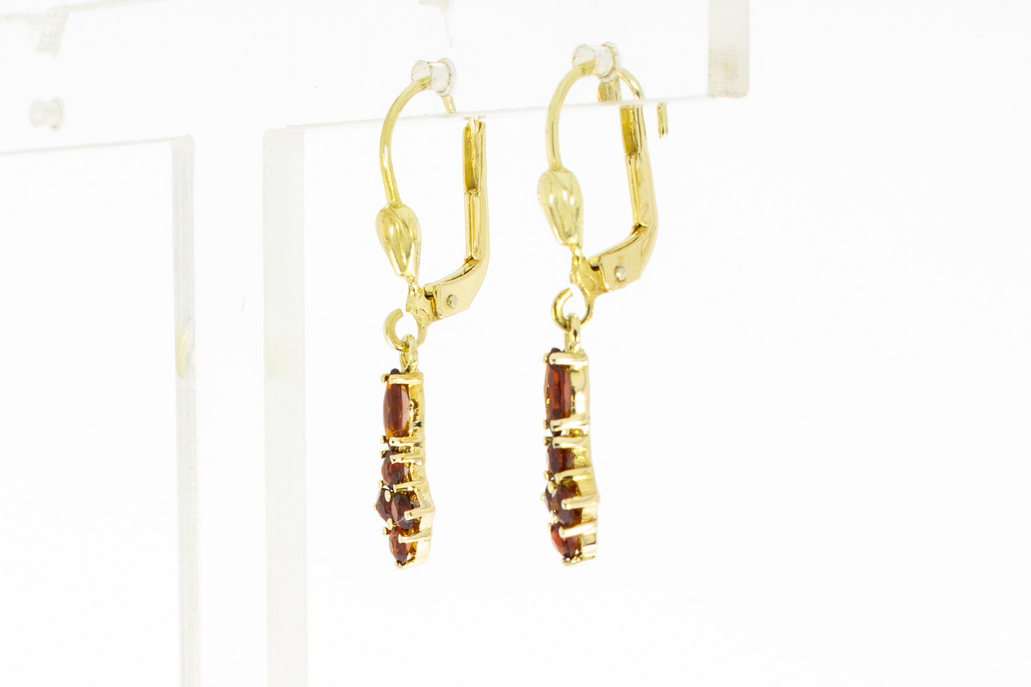 Vintage granaat hangers 14 karaat - 3 cm