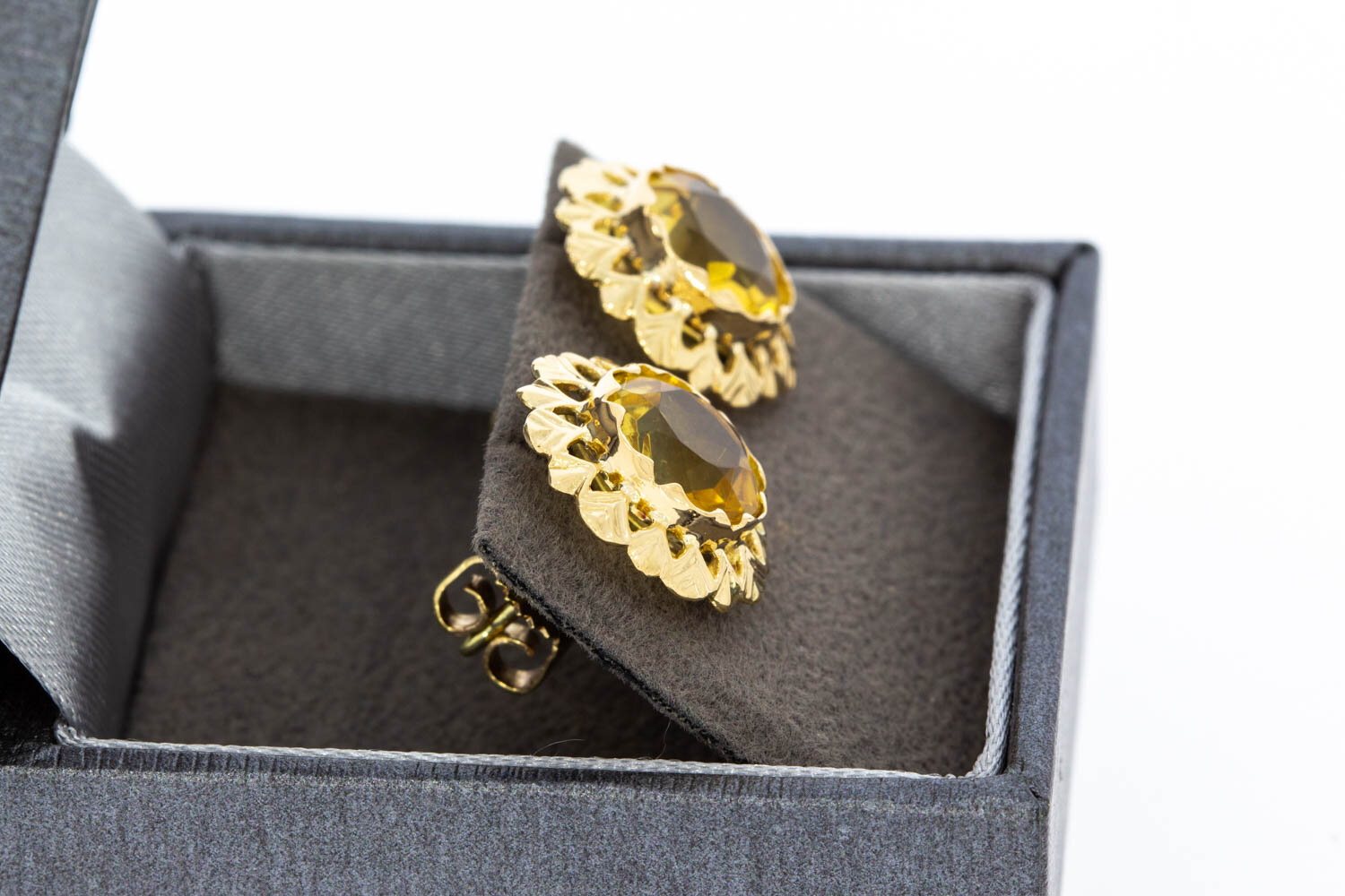 14 karaat gouden oorknopjes - 1,5 cm