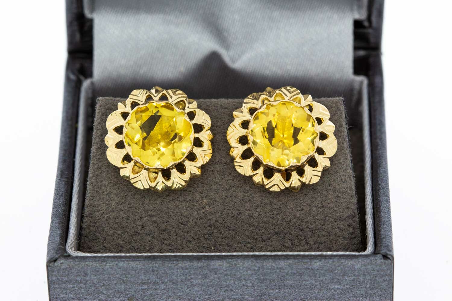 14 karaat gouden oorknopjes - 1,5 cm