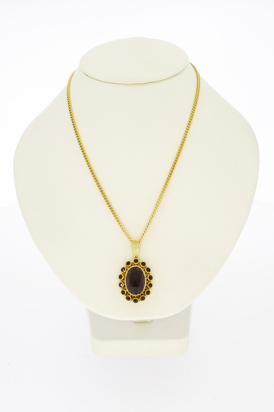 Vintage Granaat hanger 14 karaat goud