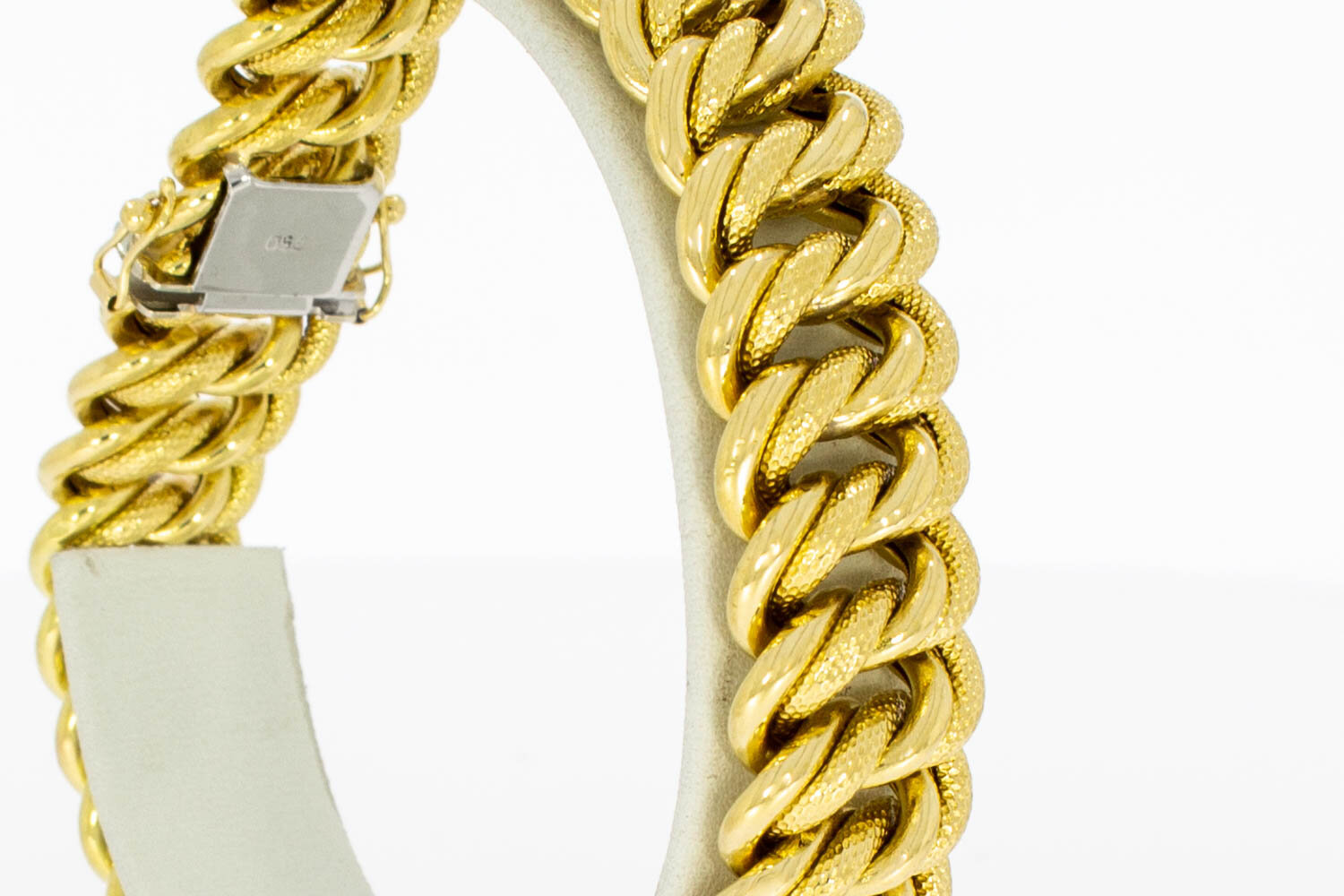 Gevlochten armband 18K goud - 21 cm