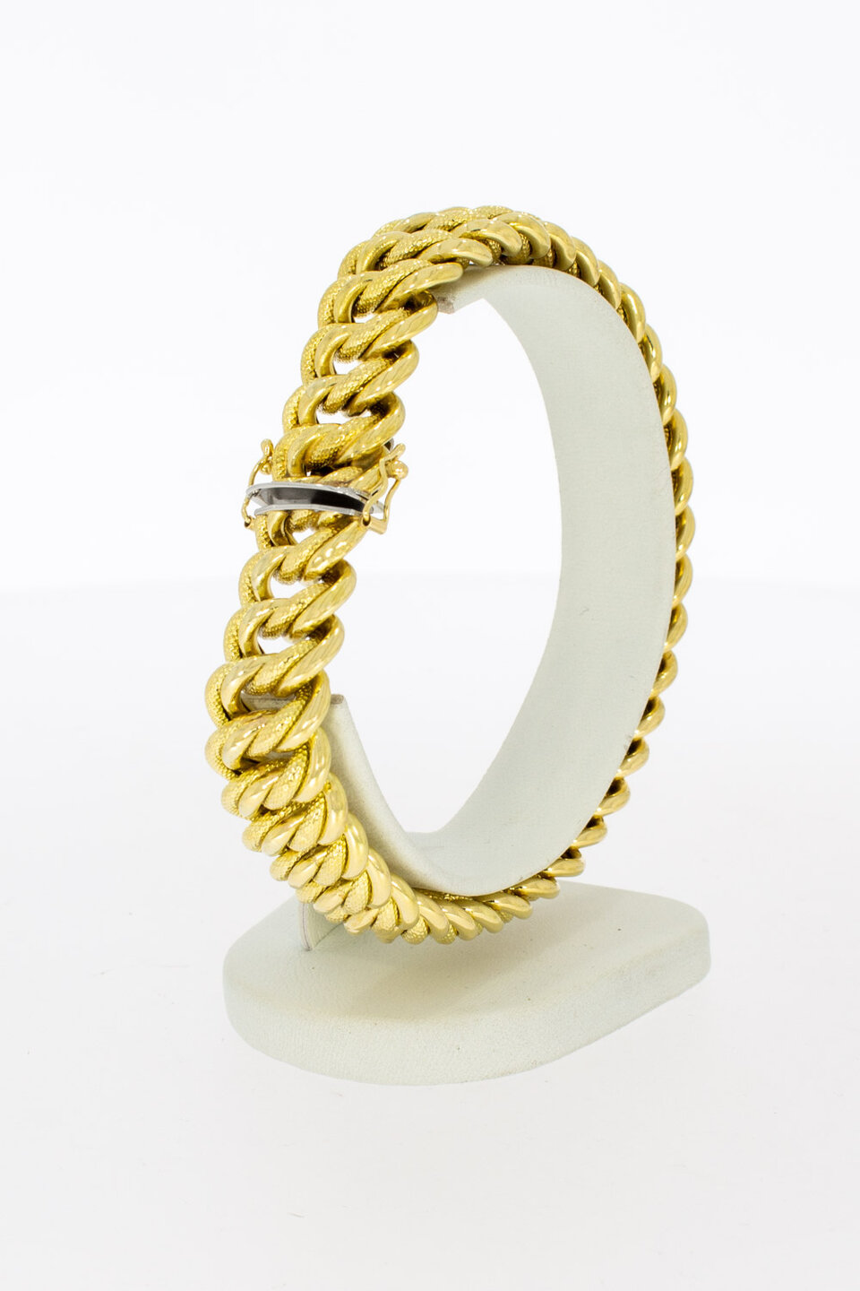 Gevlochten armband 18K goud - 21 cm