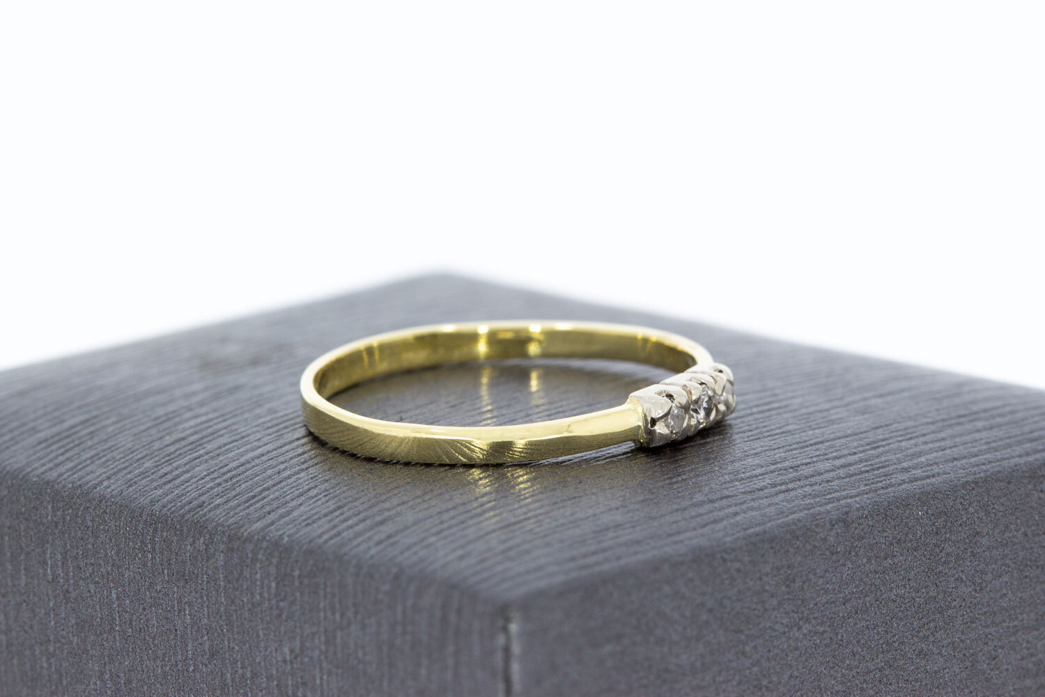 14 karaat diamant Aanschuifring - 18,1 mm