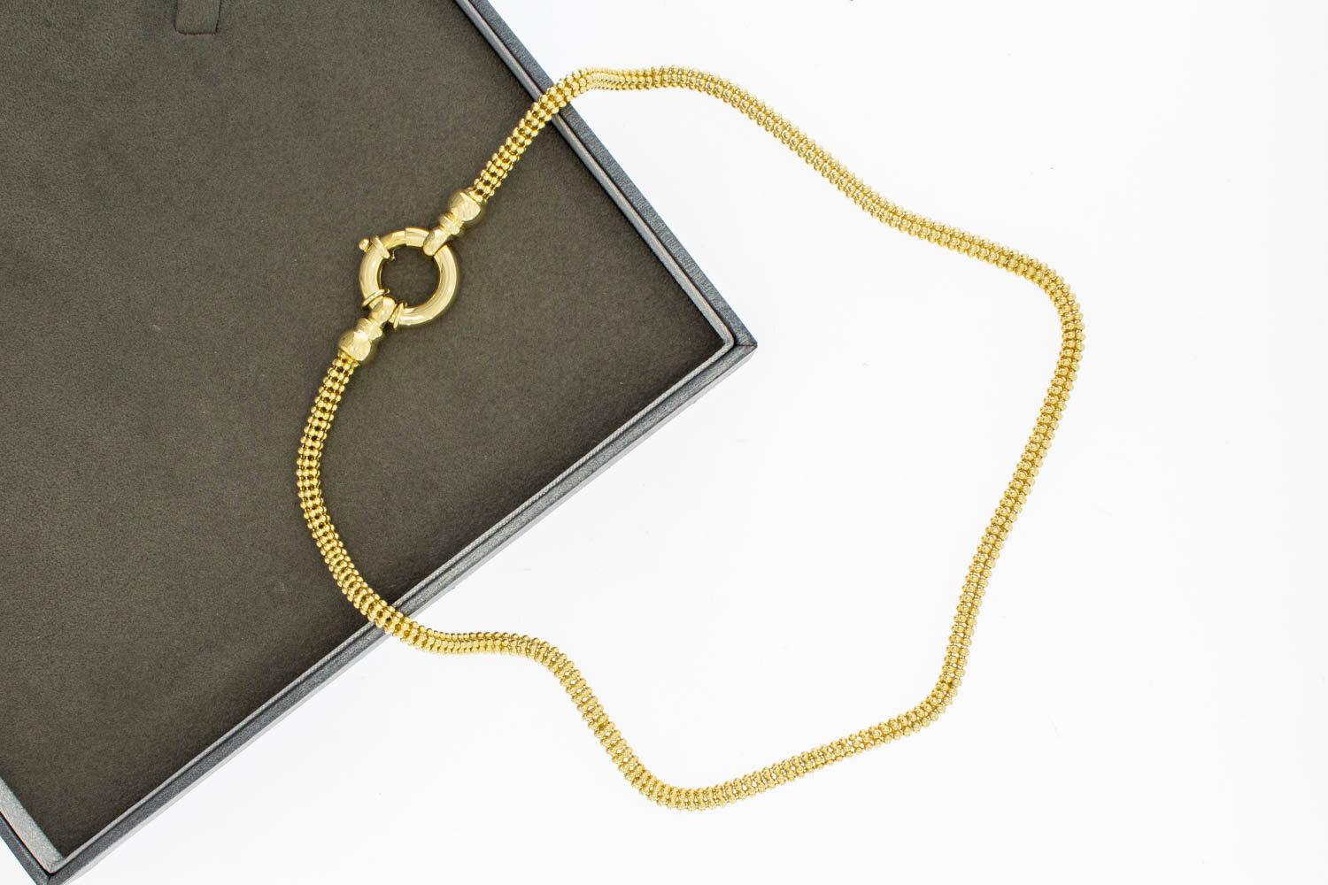 14 Karaat gouden Popcorn collier- 45 cm