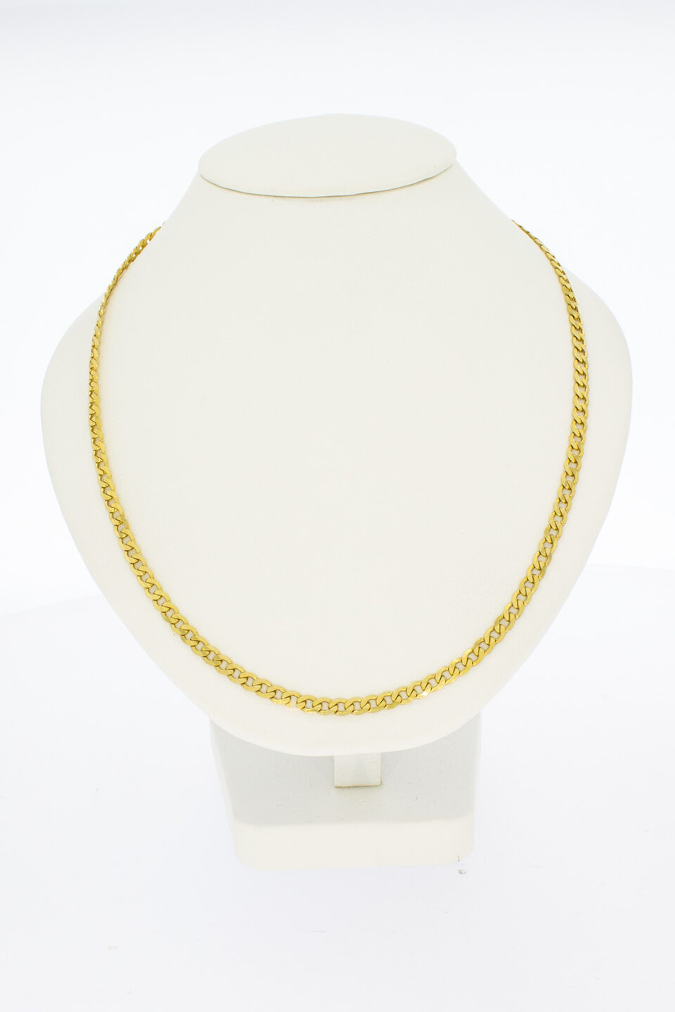 Platte Gourmet ketting 14 Karaat - 60,4 cm