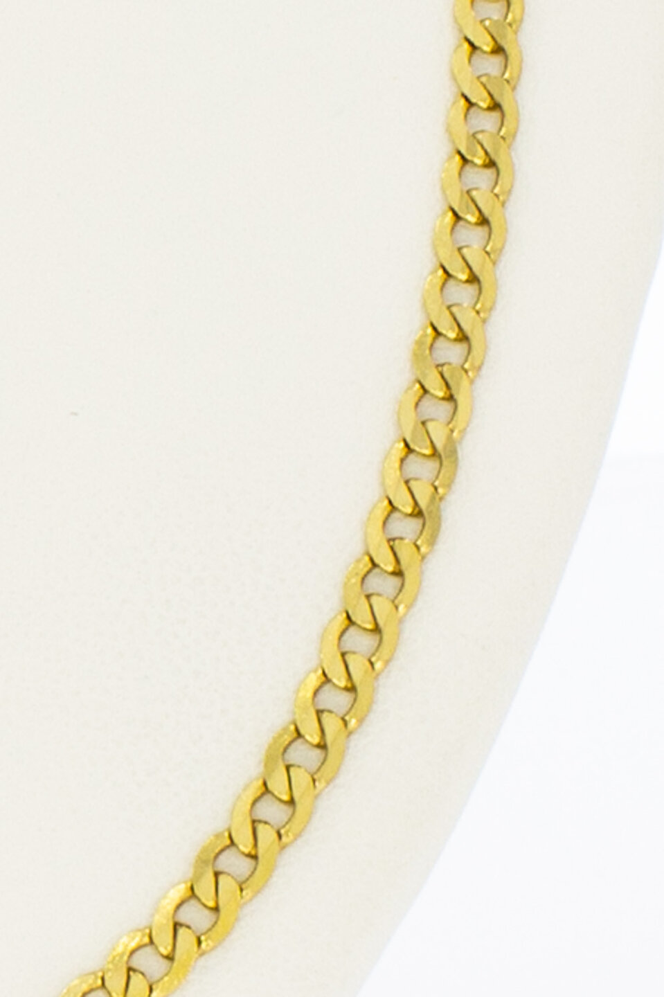 Platte Gourmet ketting 14 Karaat - 60,4 cm