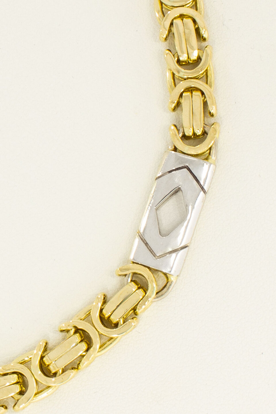 Platte Koningsketting 18 karaat - 73 cm