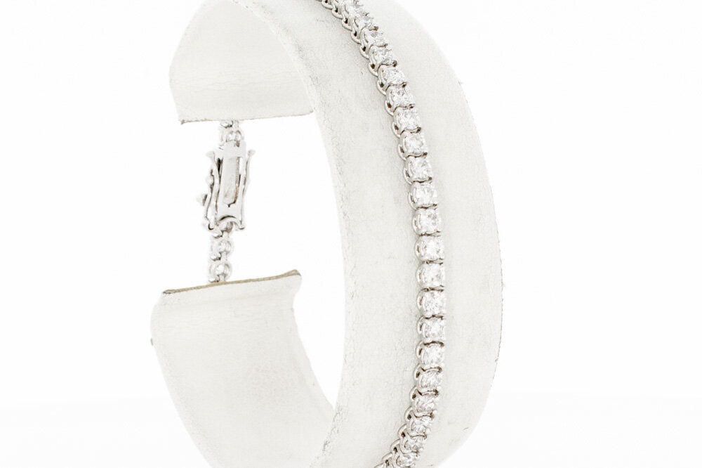Tennisarmband 18 karaat witgoud  3.30 crt - 18,6 cm