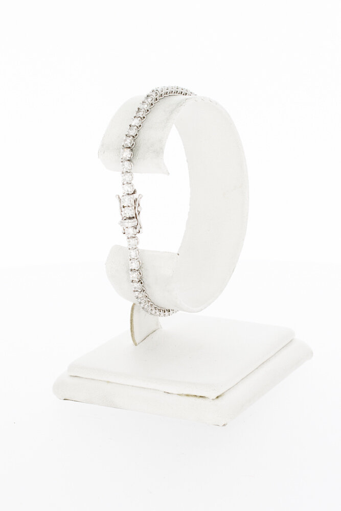 18 karaat gouden Tennisarmband - 18,5 cm