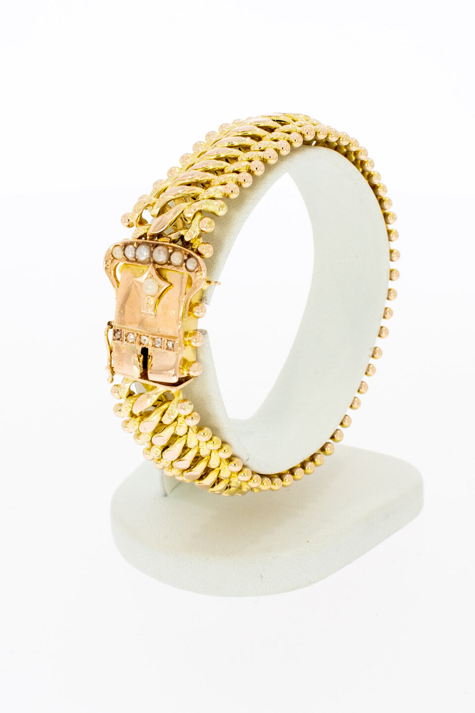 14 karaat Gouden edelsteenarmband - 17,9 cm