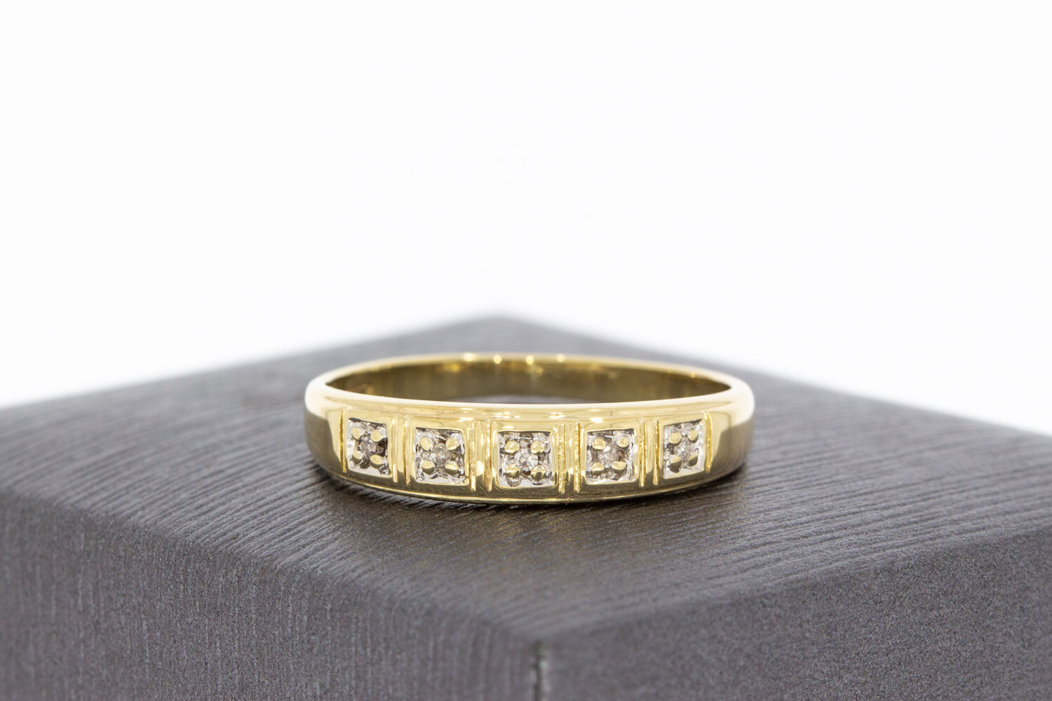 Diamantring 14 karaat goud - 19,1 mm