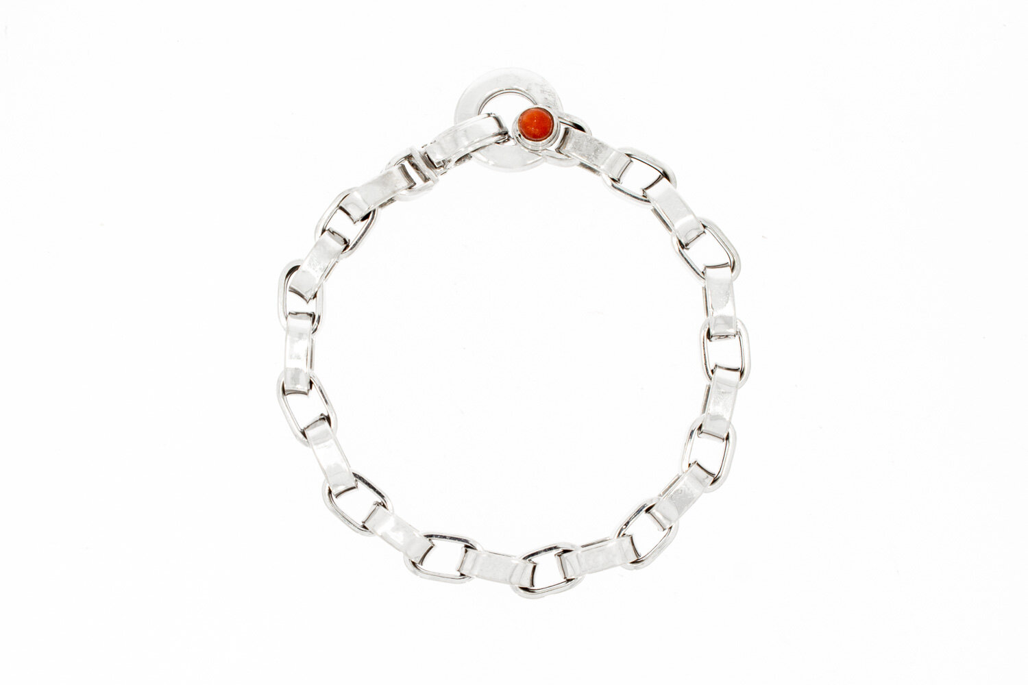 Ankerarmband 18K wit goud - 20,4 cm