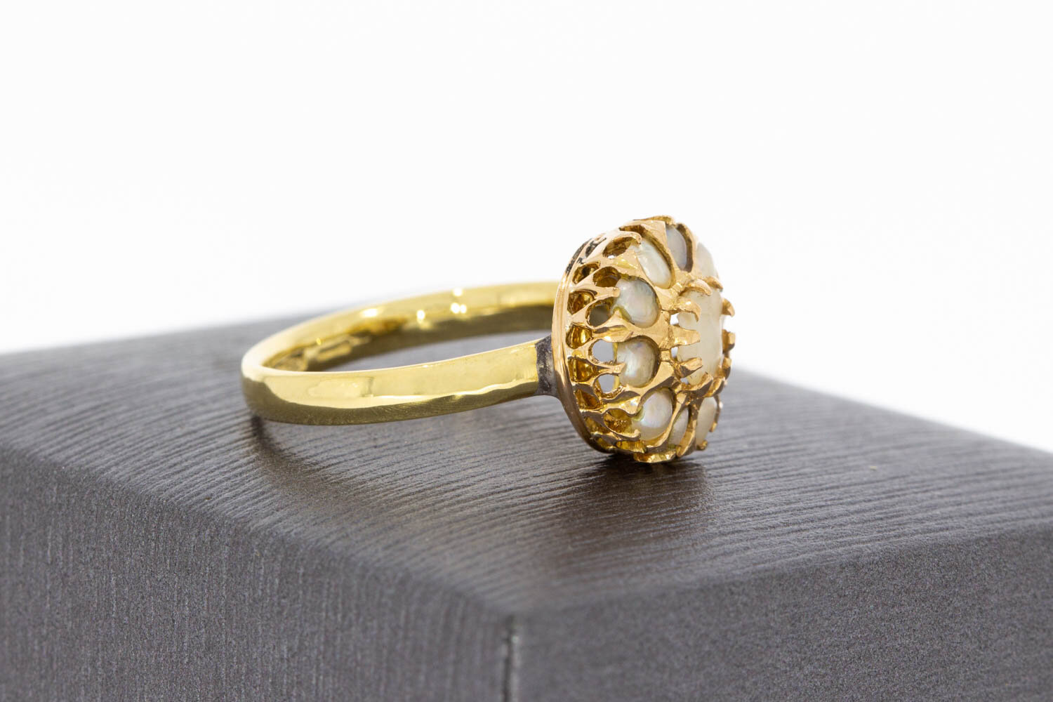 18 karaat Opaal Markiesring - 16,8 mm