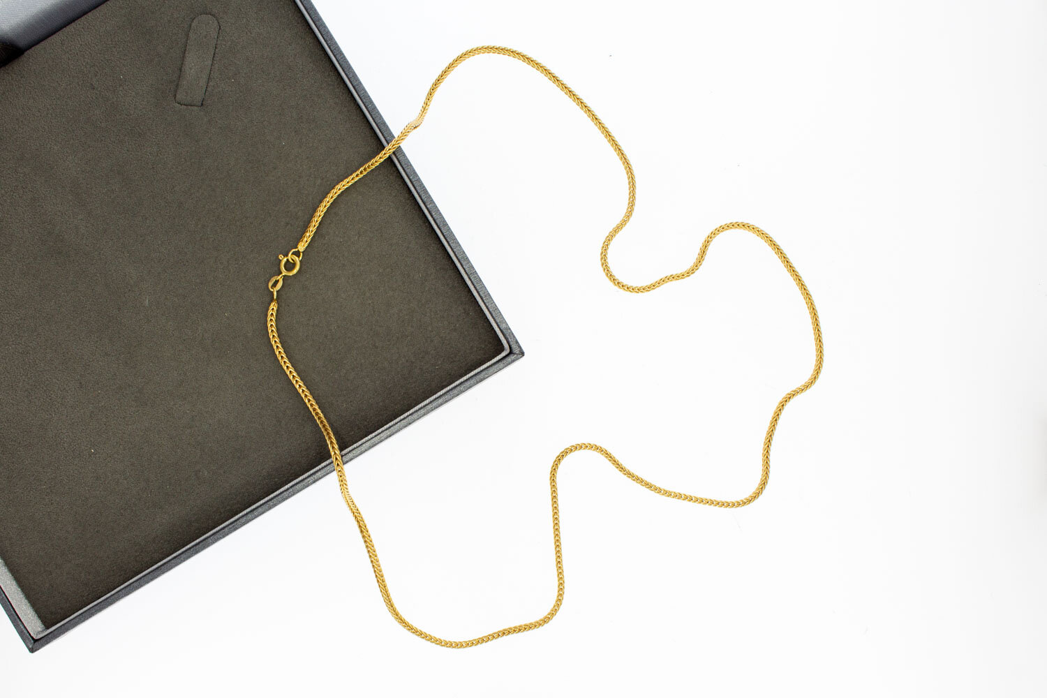 Vossenstaart ketting 18 Karaat - 60,9 cm