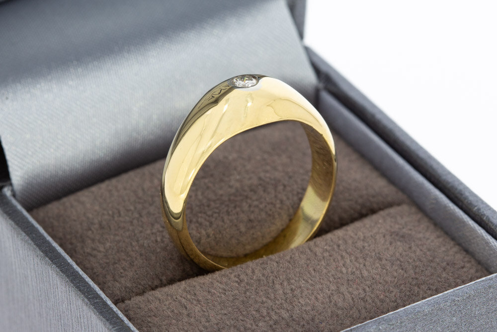 18 karaat gouden heren Pinkring - 18,1 mm