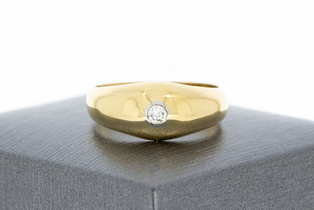 18 karaat gouden heren Pinkring - 18,1 mm