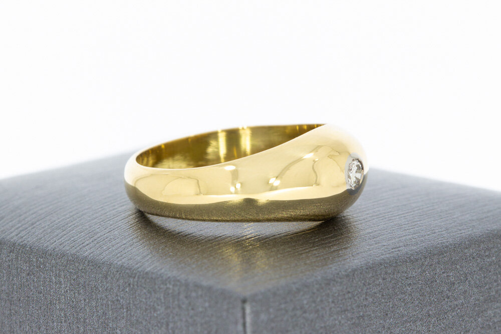 18 karaat gouden heren Pinkring - 18,1 mm