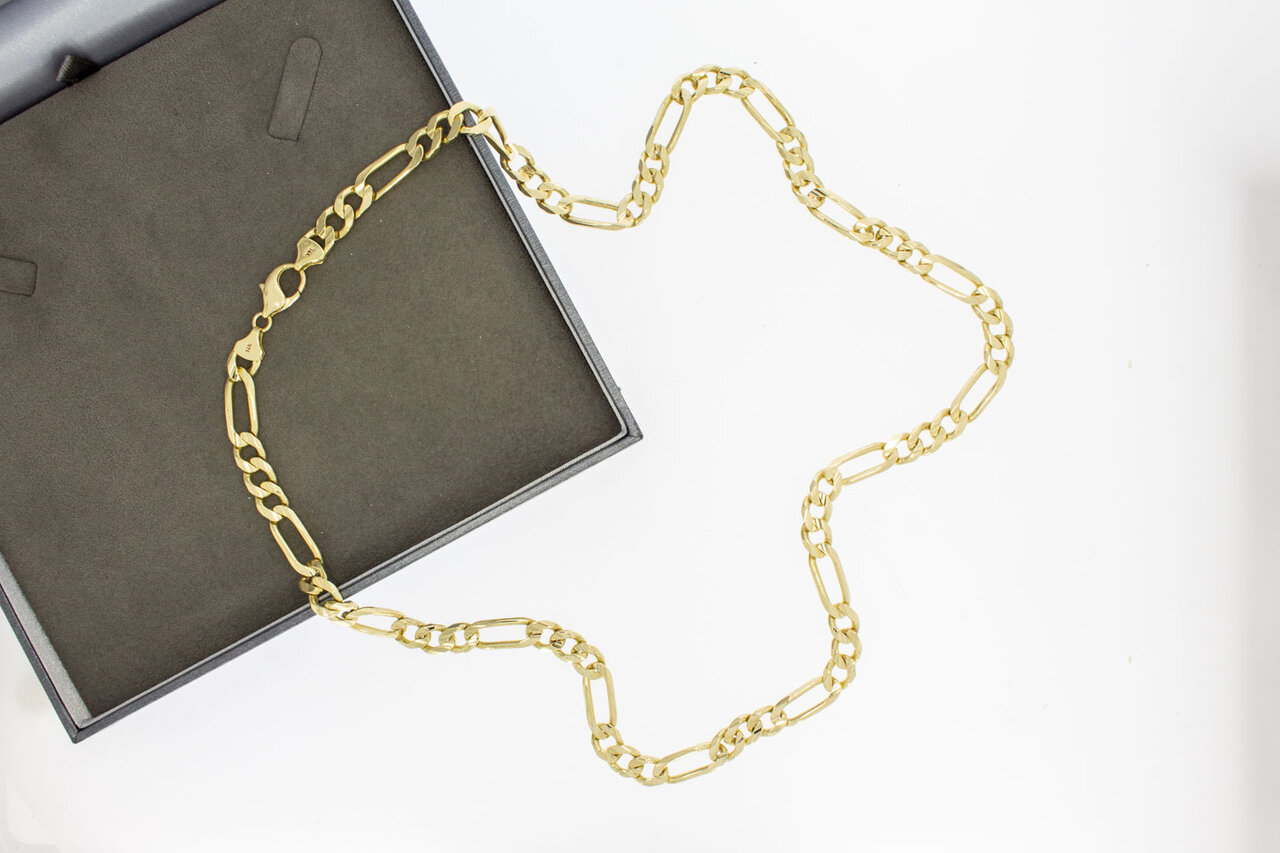 14 Karaat Figaro heren ketting - 65,1 cm