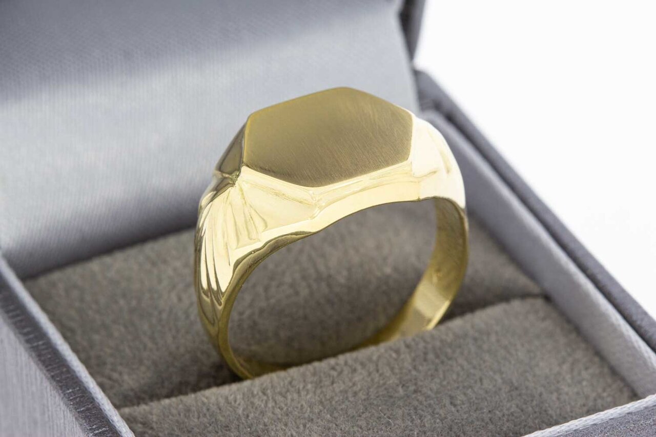 14 Karaat goud heren Zegelring - 20,7 mm