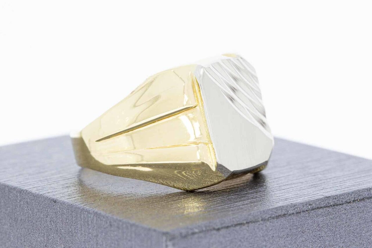 14 Karaat geel gouden heren ring - 21,2 mm