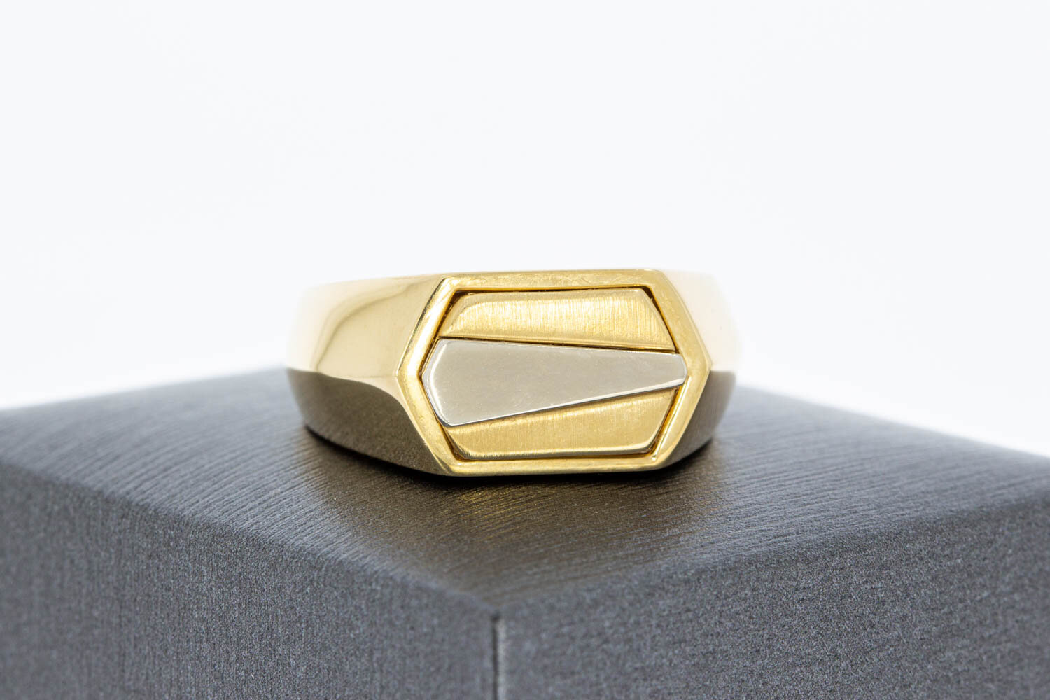 Bicolor 14 Karaat herenring - 19,8 mm