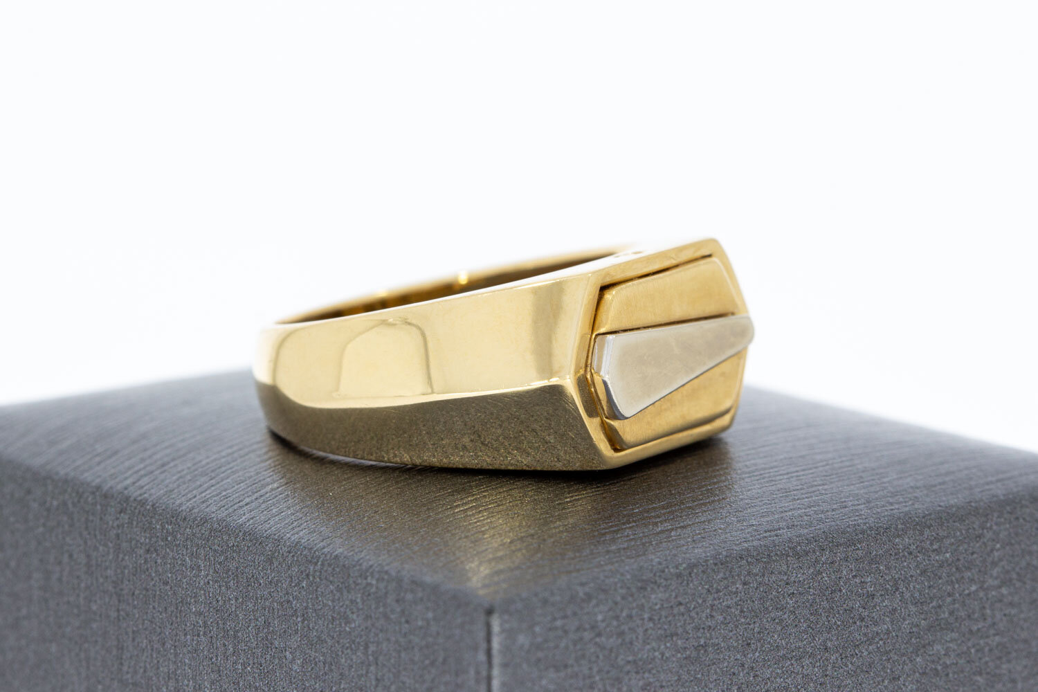 Bicolor 14 Karaat herenring - 19,8 mm