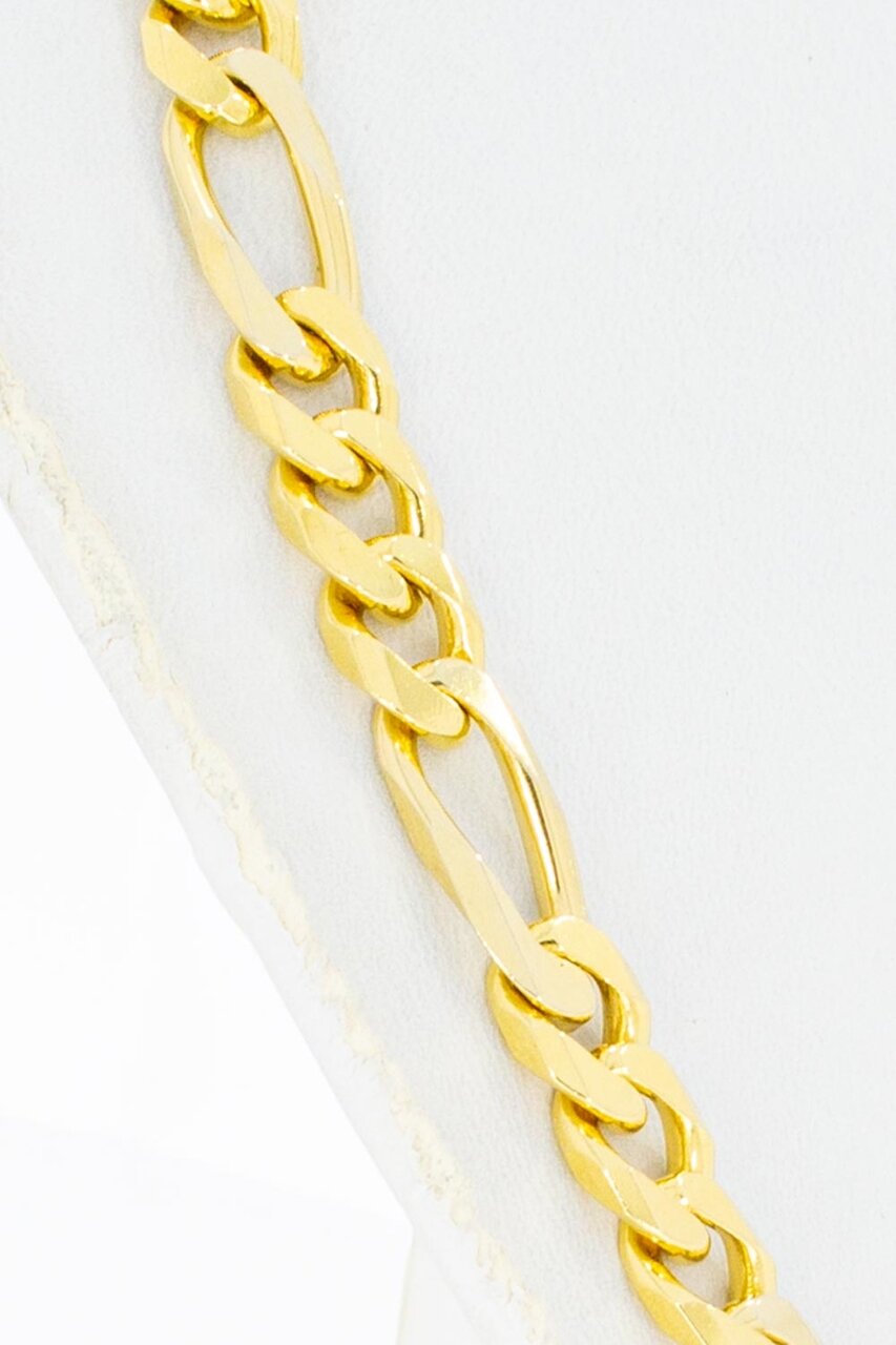 18 Karaat gouden Figaro mannen ketting - 47,6 cm