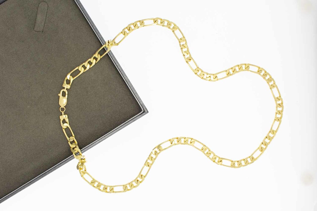 14 karaat Figaro mannen ketting - 61 cm