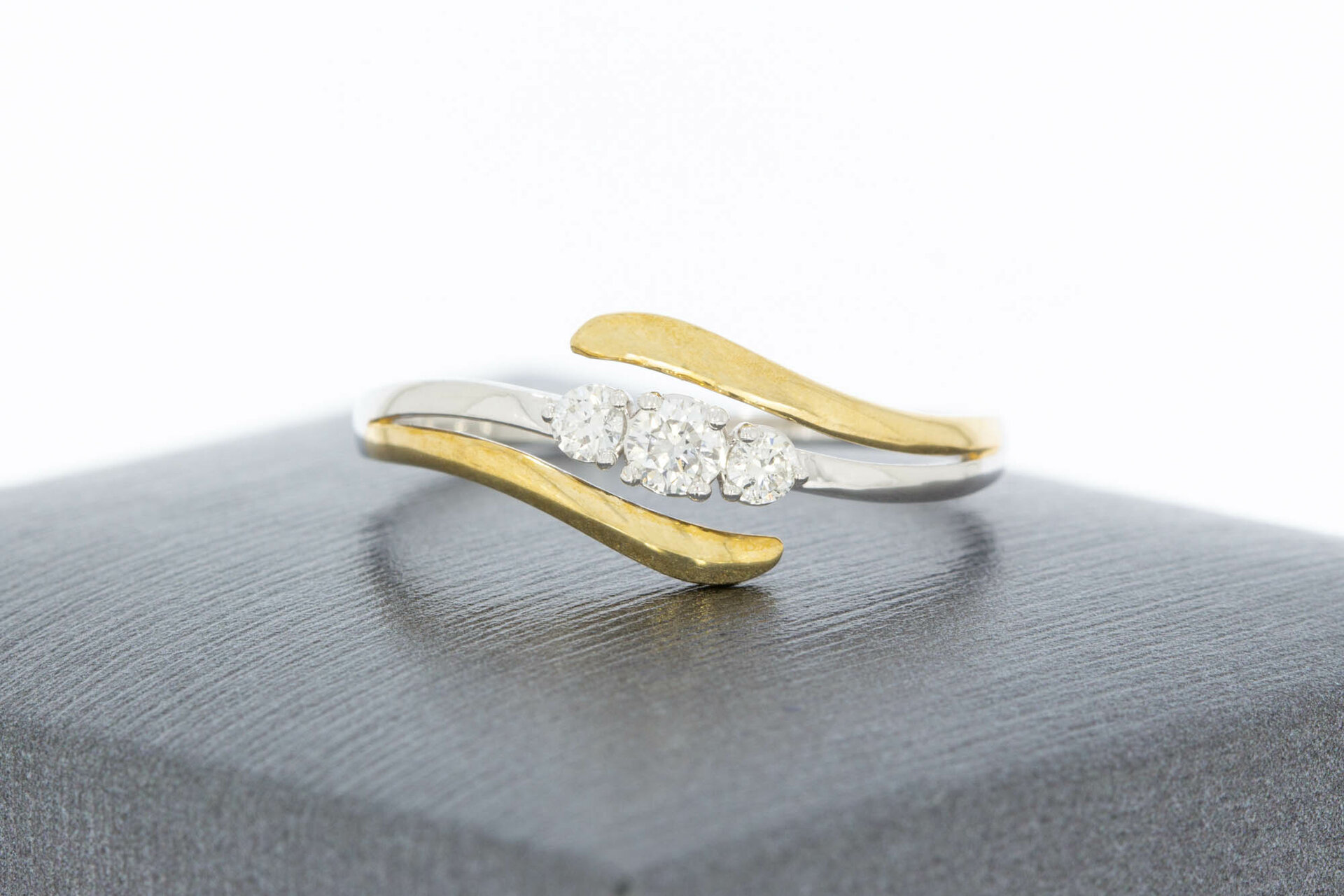 9 karaat dames diamantring - 18,7 mm