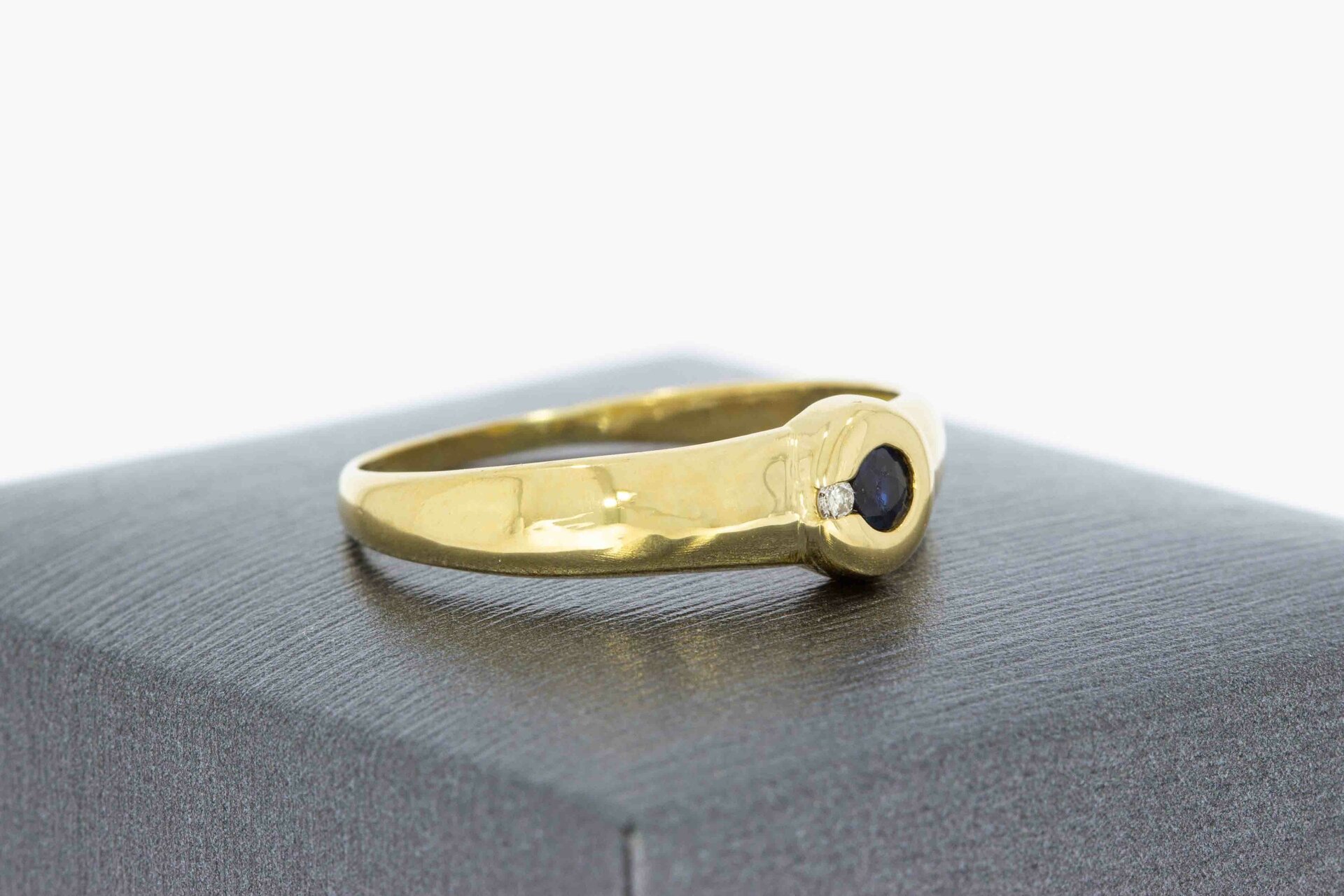 Edelsteen goud ring dames 18 karaat - 19,4 mm