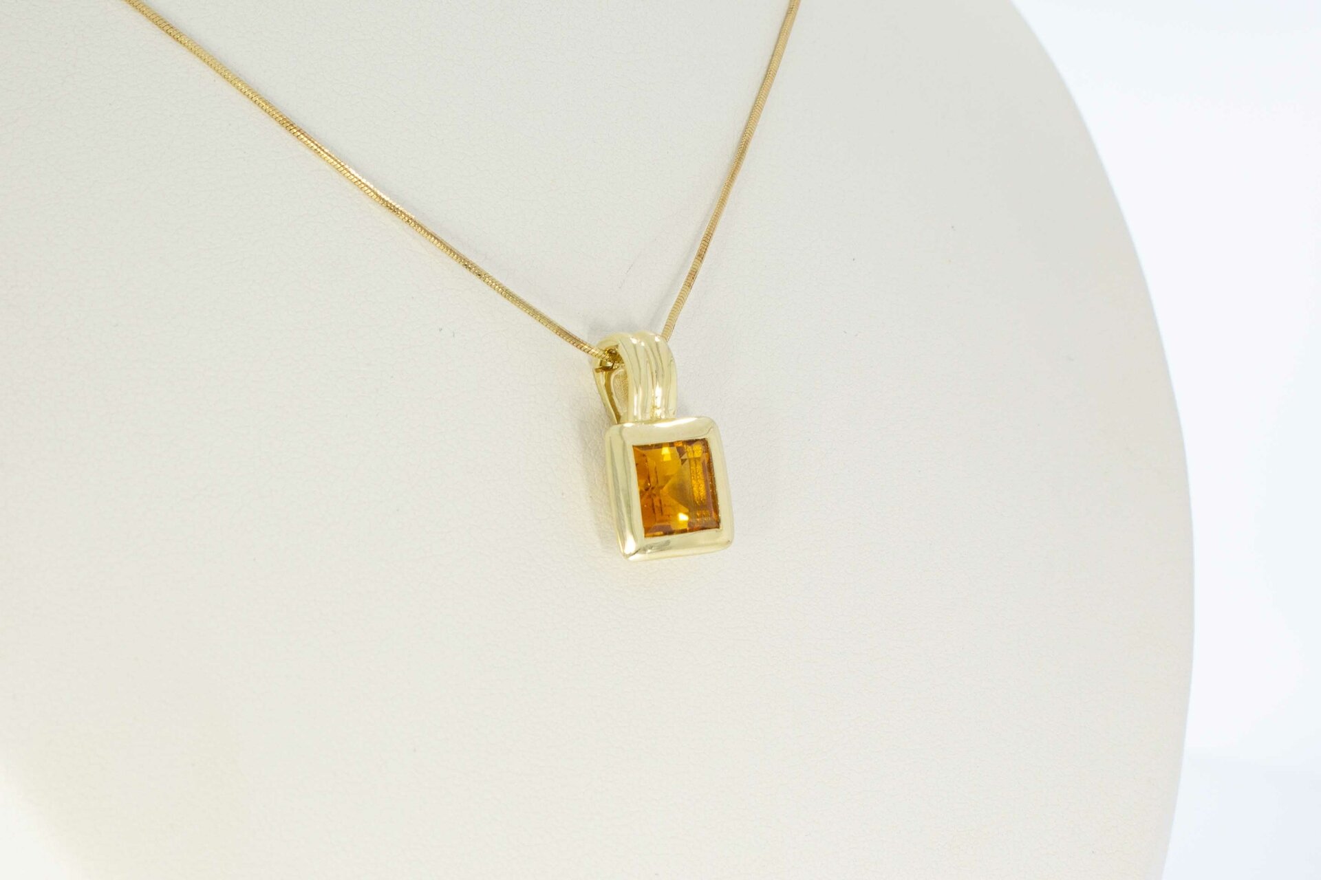 14 karaat edelsteen dames hanger - 2 cm