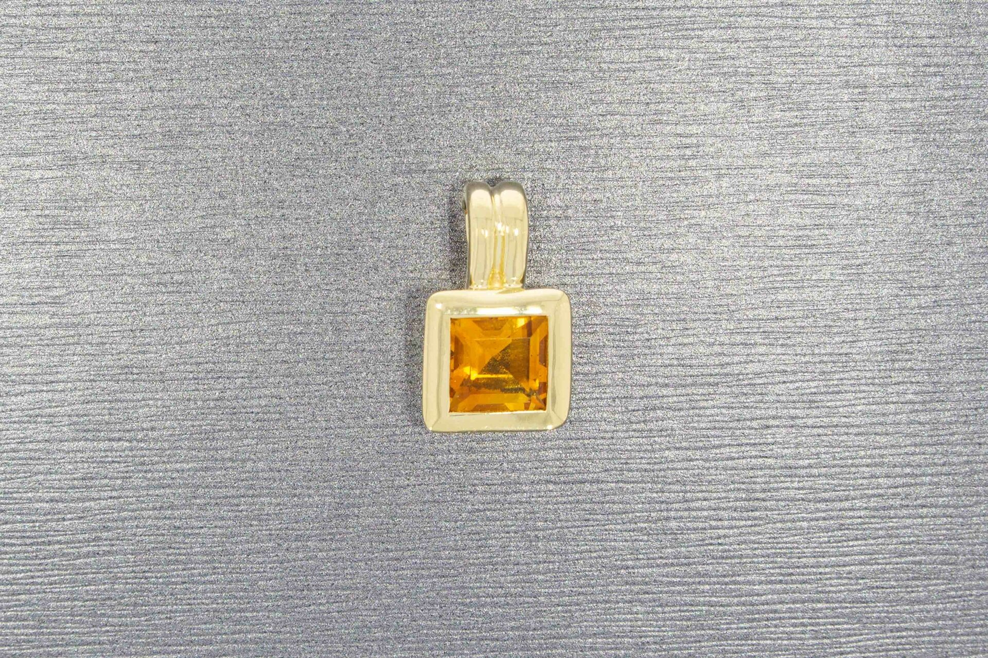 14 karaat edelsteen dames hanger - 2 cm