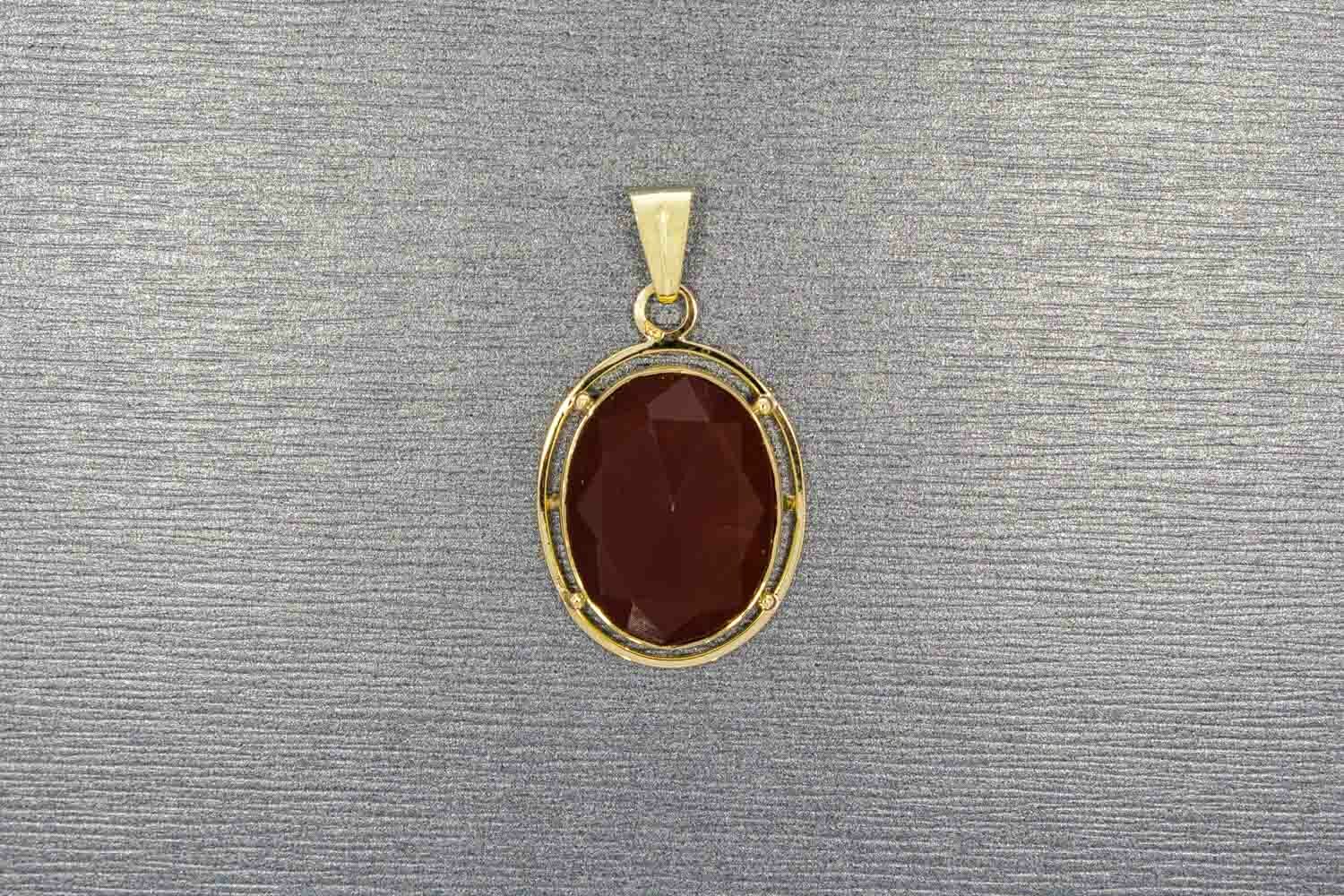 Carneool dames Hanger 14 karaat goud - 3 cm