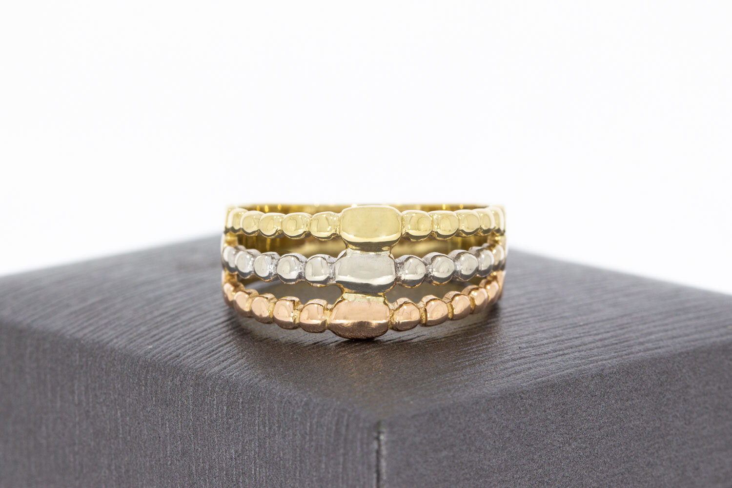 14 karaat goud ring dames - 18,3 mm