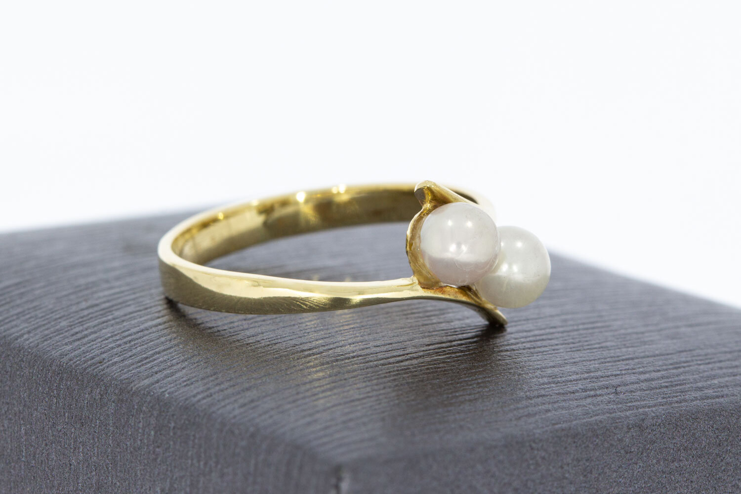 14 karaat ring met Parels - 17,3 mm