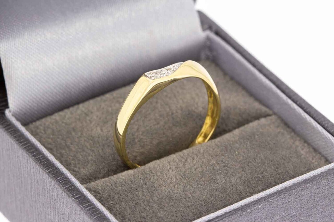 14 Karaat dames diamant ring - 17,7 mm