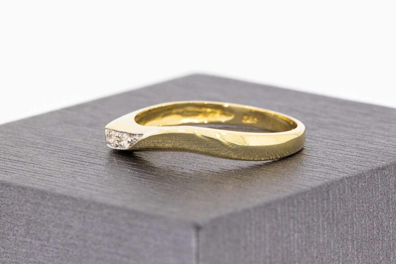 14 Karaat dames diamant ring - 17,7 mm