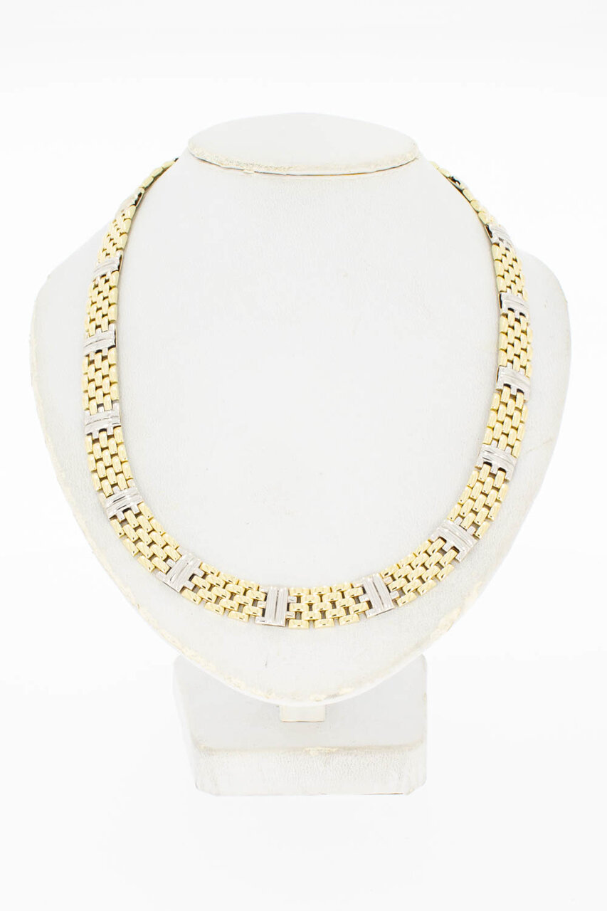 14 Karaat gouden Tank Collier - 42,2 cm