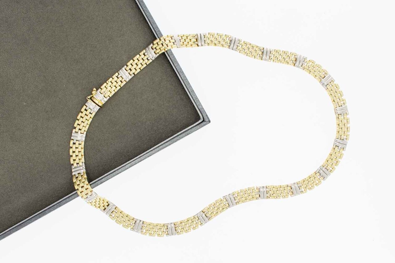 14 Karaat gouden Tank Collier - 42,2 cm