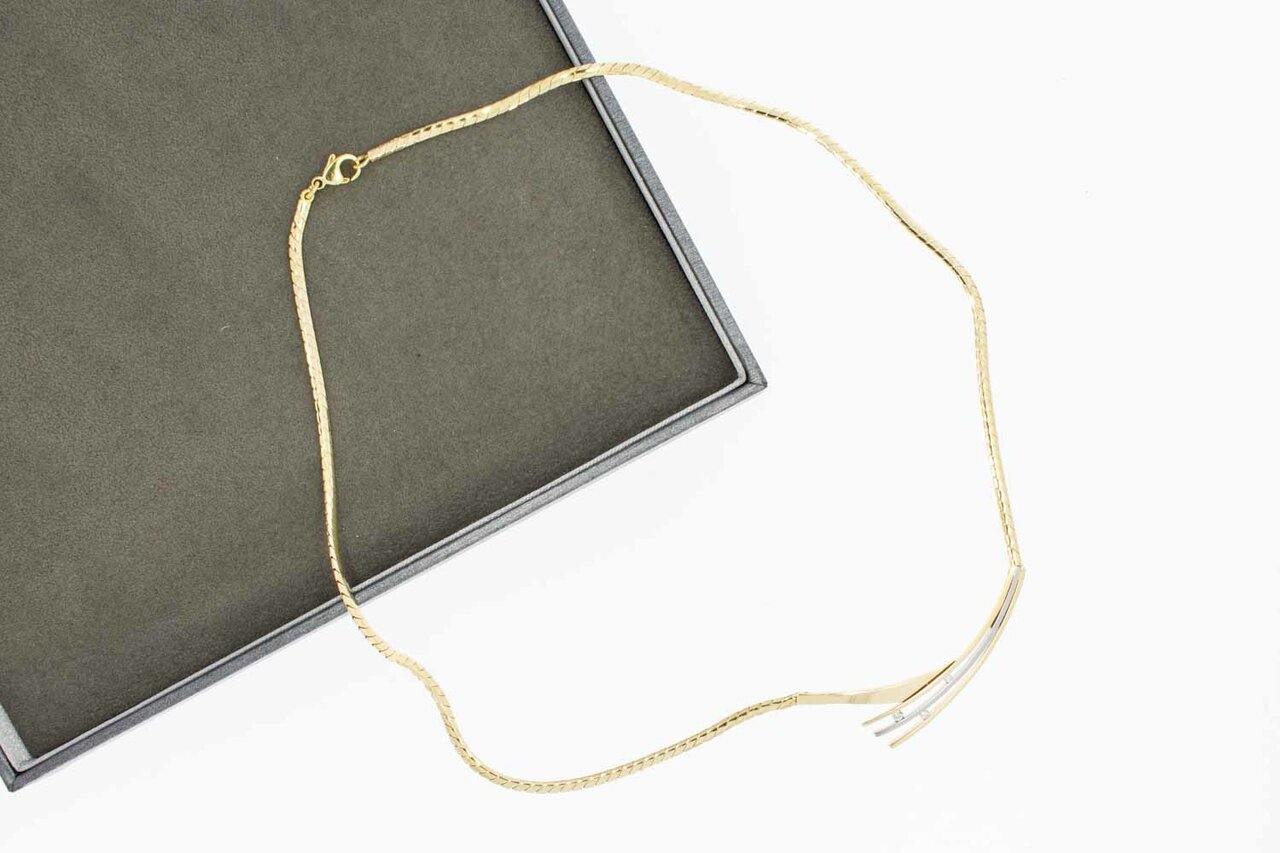 14 karaat gouden dames Collier - 44,5 cm